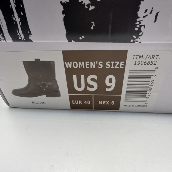 DV by Dolce Vita Women's Brown Moto Boot Size 9 Harness Strap Low Heel - Picture 14 of 14